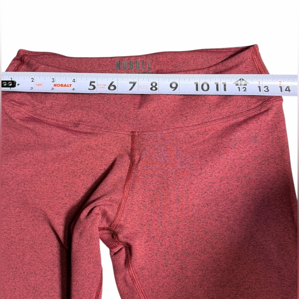 NOBULL Cropped Ankle Leggings Heathered Wine Womens Sz Medium - Picture 9 of 10